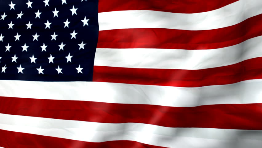 American Flag Slow waving loop