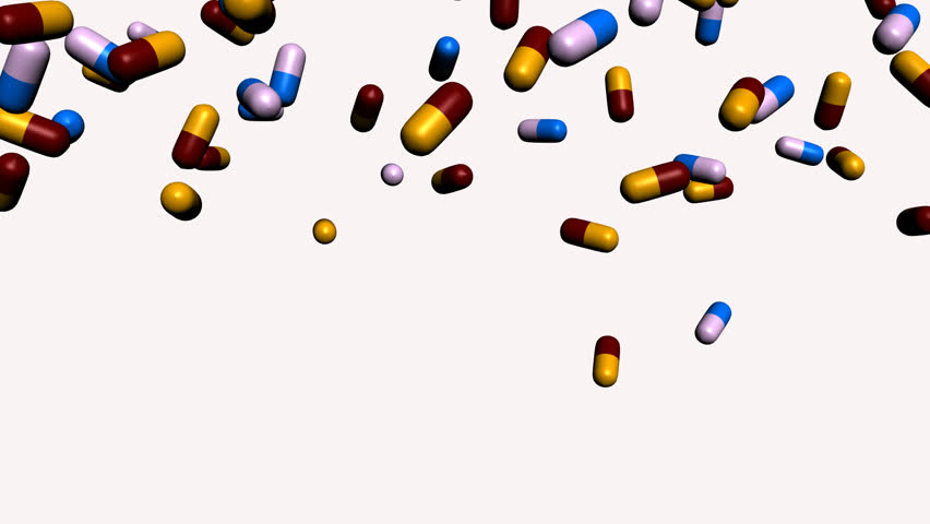 3d pills falling