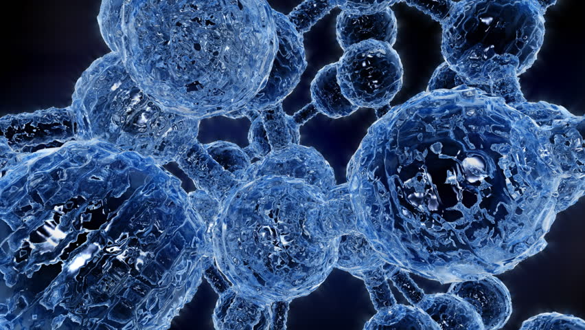 Molecule ice isolated on black with matte
