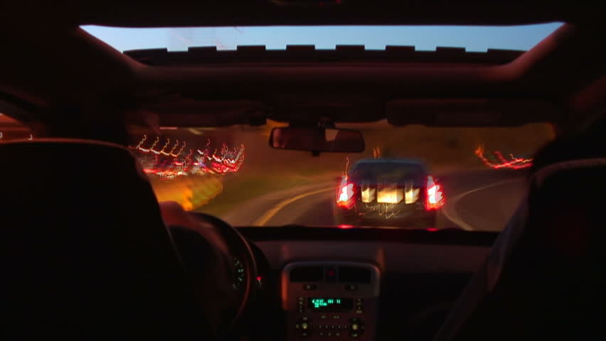 Driving around the city - Long Exposure. HD 1080