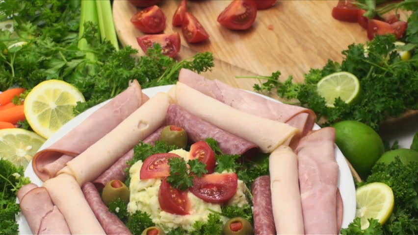 1920x1080 olives, tomatoes added to cold cut platter.