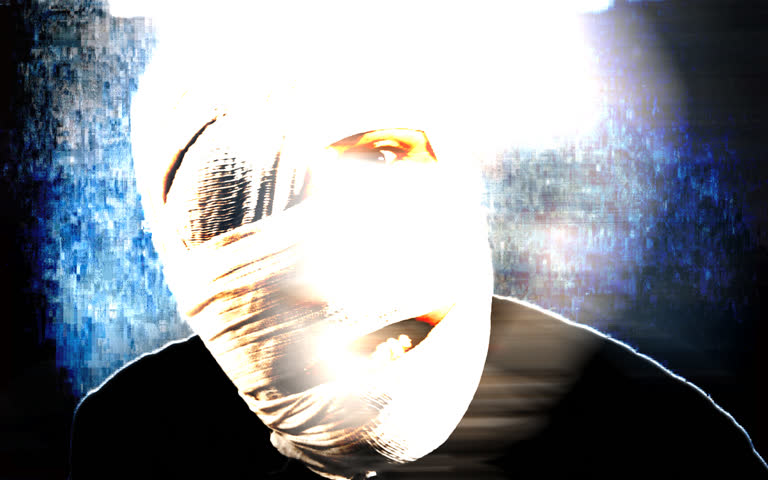 mummy style zombie with skake and blur animated background 