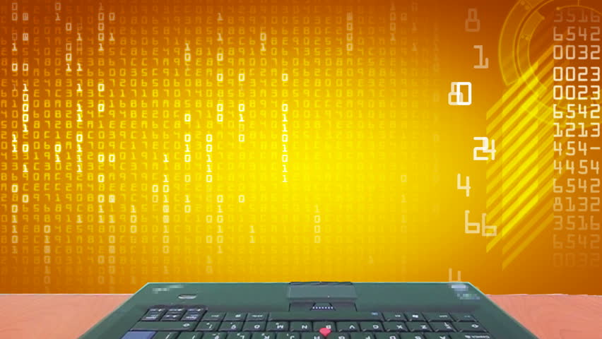 Hacker breaking into computer
