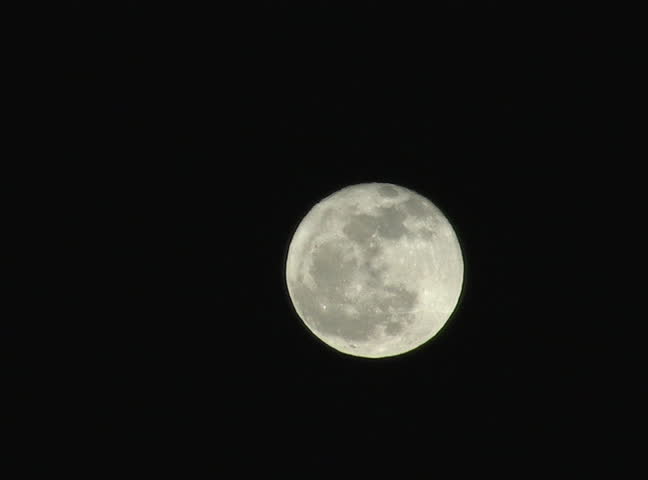 Full moon going up.