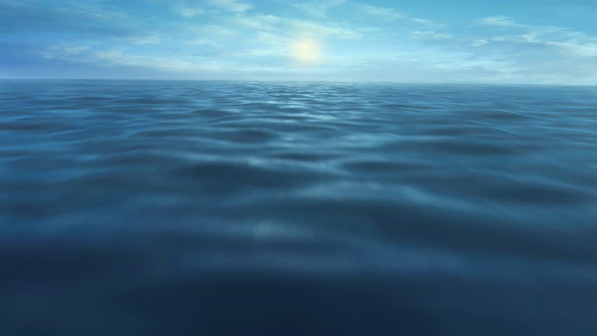 Ocean fly-through, seamless loop, HD1080p