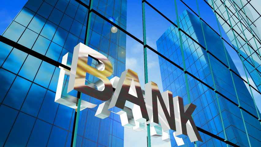 3d bank sign  