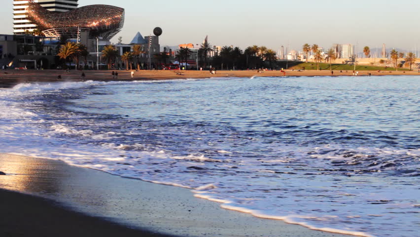 view of the port olympic in barcelona