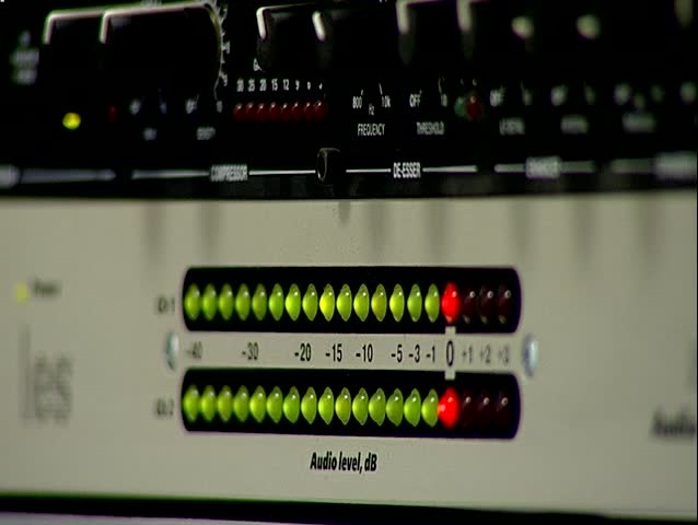 Audio level indicator, dB