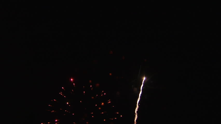 Salute in honour of a holiday in the night sky