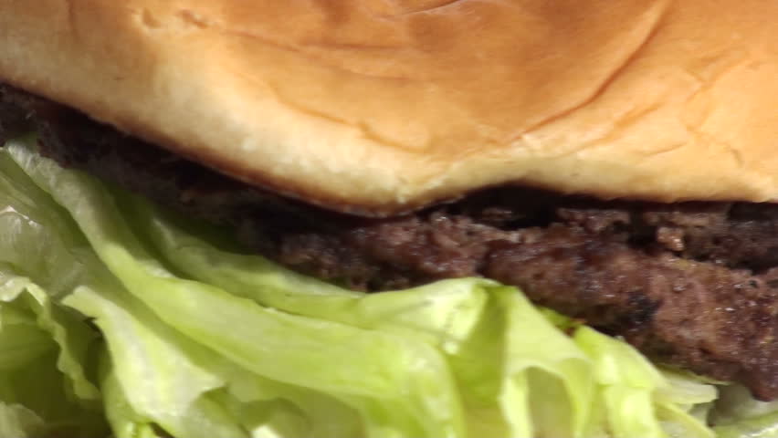 Fast food burger zoom-out