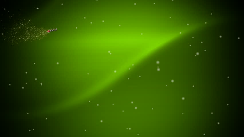 Santa Claus on Green Snow Background HD1080