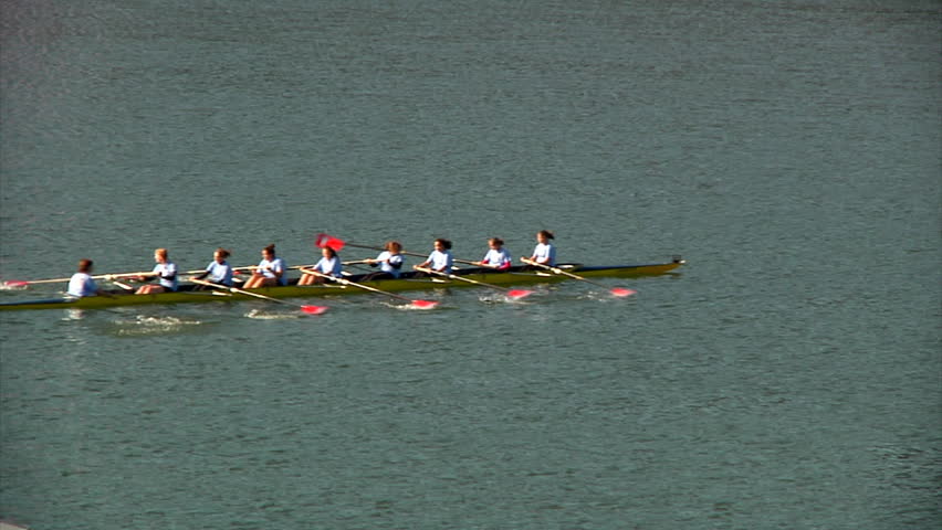 Crew team members compete.