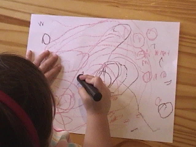 Children Coloring With Crayons