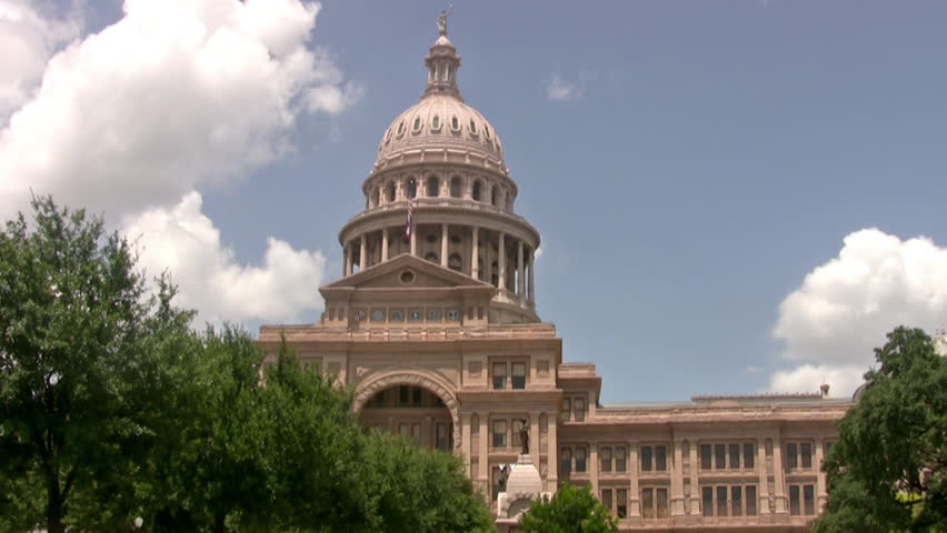 Video of the State Capital of Texas, Austin. Government headquarters for Senate and house of Representatives. Laws and legislator. Senate Chamber.