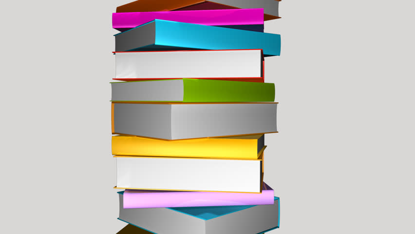 Tower of colorful books