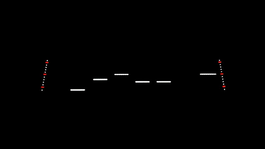 A graphic equalizer shows the musical frequencies and their levels in the form of a bar graph.
