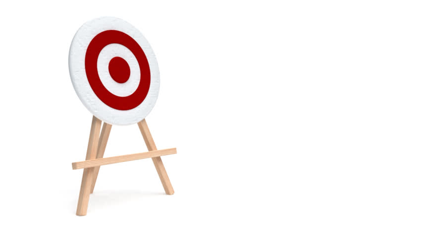 Archery, arrows hitting the target