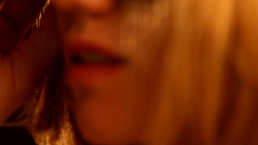 Sensual photoshoot with model.
