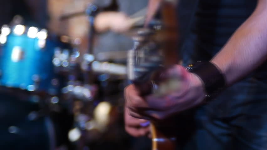 Rock band and fans