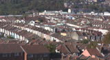 View over the old town of Bristol, u.k