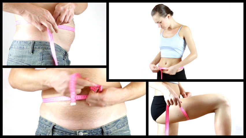 Man and woman with measuring tape montage - 1080p