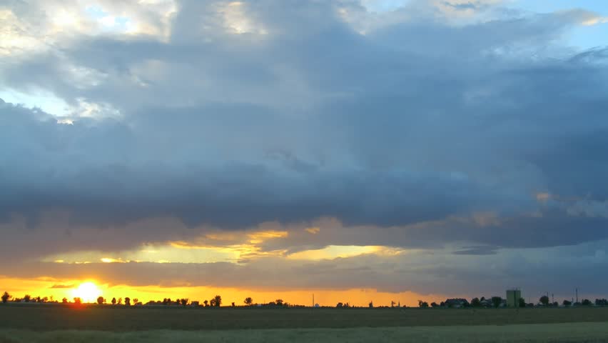 Time Lapse Movie Sunset over Germany