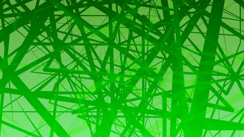 Chaotic movement of lines and curves