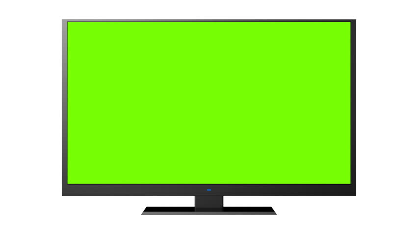 modern tv, turning channels animation with the  green screen