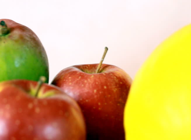 Fresh fruits, pan shot close-up - NTSC