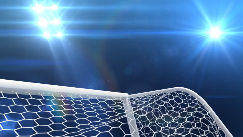 Shooting at Goal, slow motion 3d animation