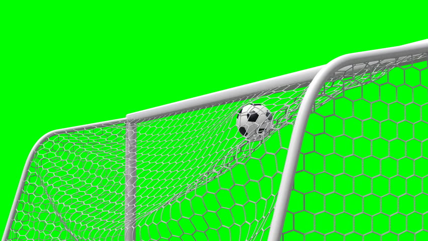 Shooting at Goal, slow motion 3d animation 