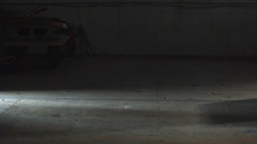 Slow motion skateboard jump