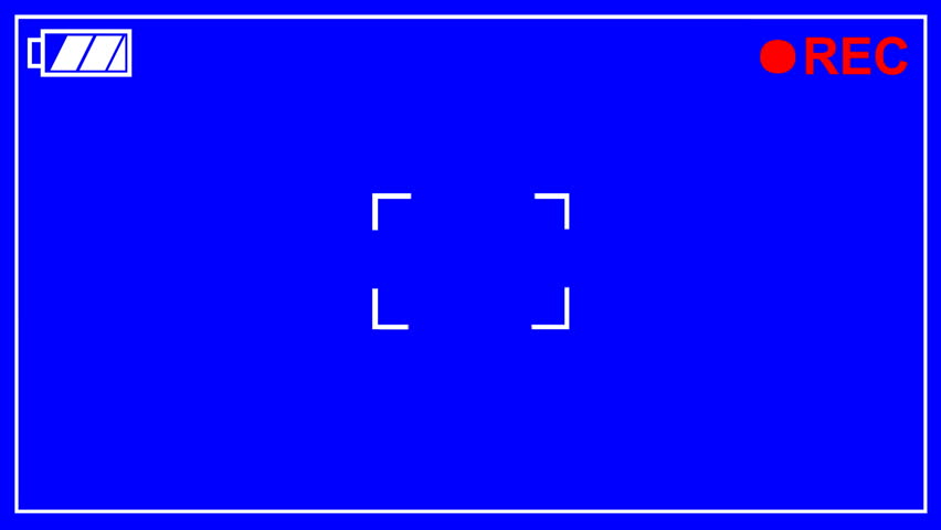 Add this to your composition to create simulation of looking through a Camera/Camcorder Viewfinder. Use chromakey software to make the blue layer transparent.