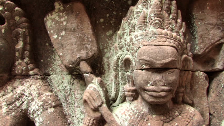 Bas Reliefs Sculpture Angkor Wat, Cambodia 