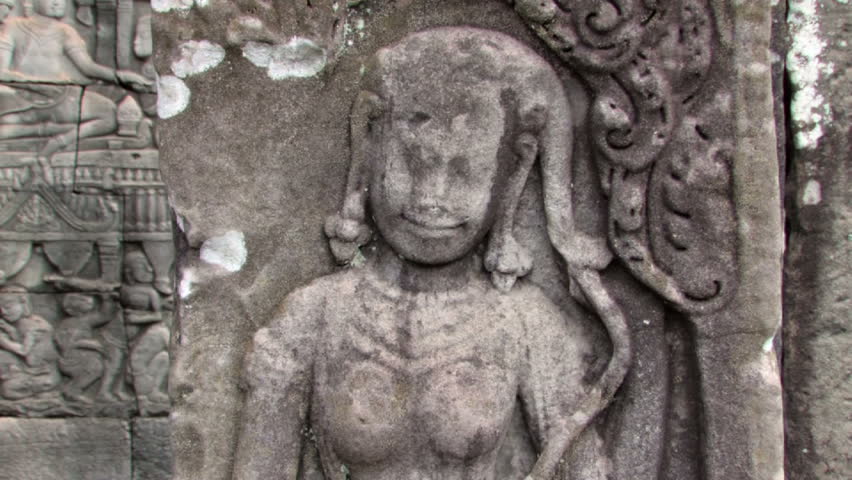 Bas Reliefs Sculpture Angkor Wat, Cambodia 