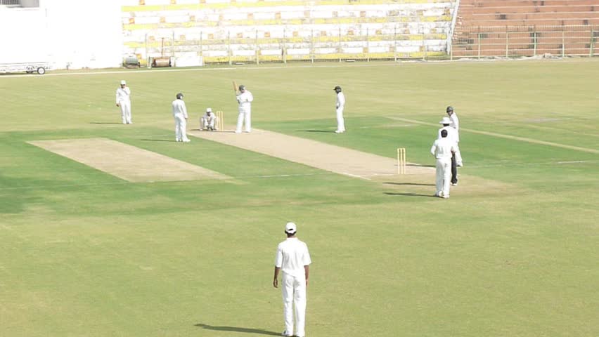 SIALKOT, PAKISTAN - OCTOBER 22: Quaid-e-Azam Trophy First Class Cricket Match Played Between Sialkot & Multan Teams at Jinnah Cricket Stadium October 22, 2009 in Sialkot, Pakistan