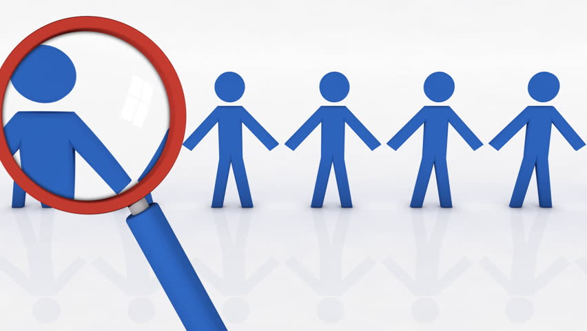 Choosing the Right Person, conceptual business illustration. 