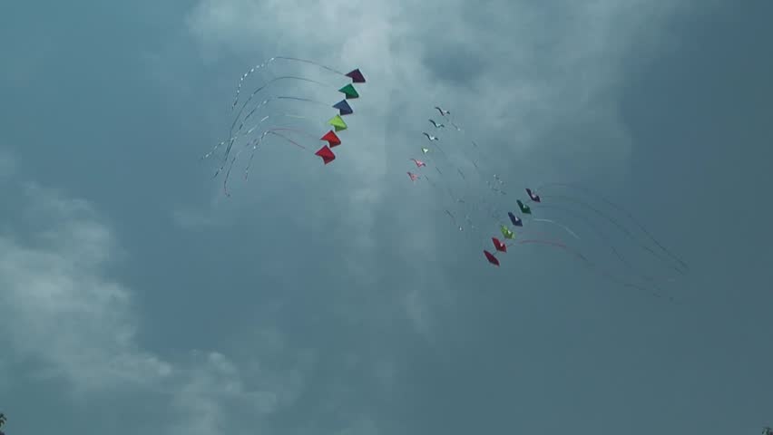 Soaring kites. Summer Kite Festival