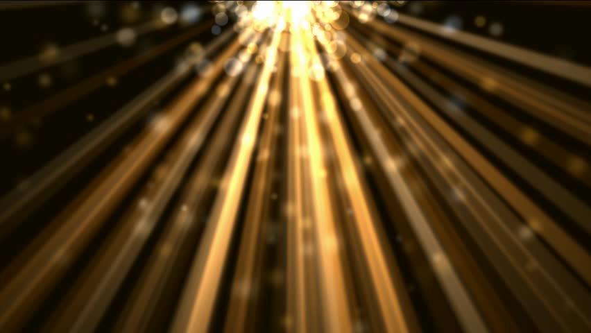 A light shining down with twinkling stars.