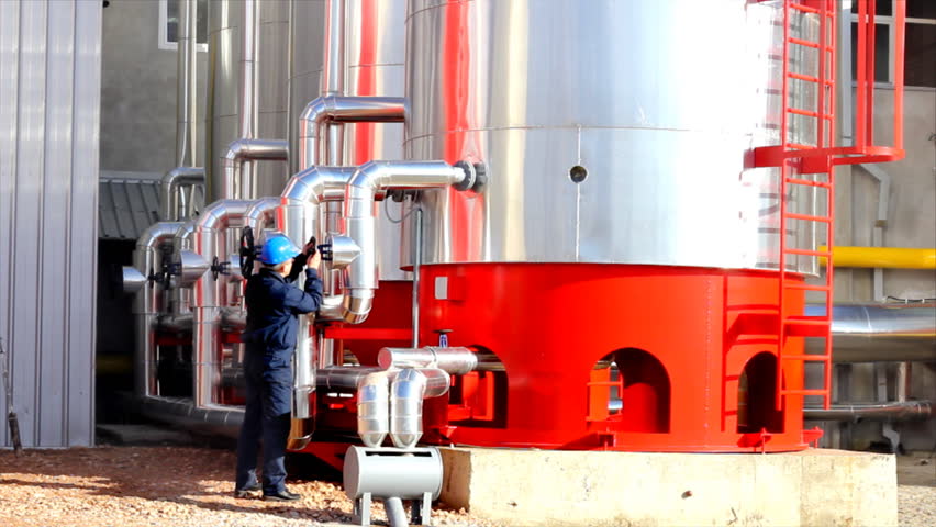 Man working in a power plant