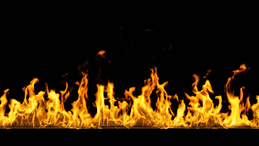 Fire with alpha, loop, easy integration into video. HD 1080.