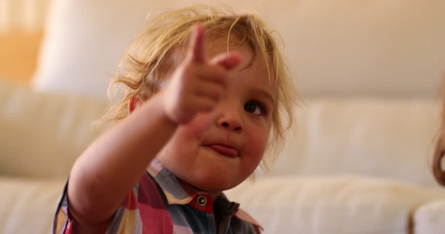 Infant Toddler Baby Boy Gesturing Stock Footage Video 100