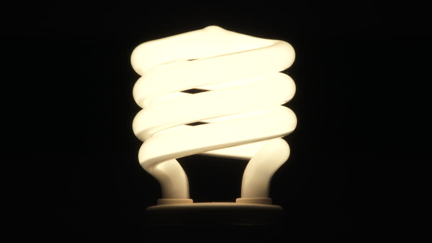 Compact Fluorescent Bulbs Stock Footage 4k And Hd 4k00 21close Up On Centered Compact Fluorescent Lamp Light Bulb Turning Flickering And Off Seamless Looping Against Black Background