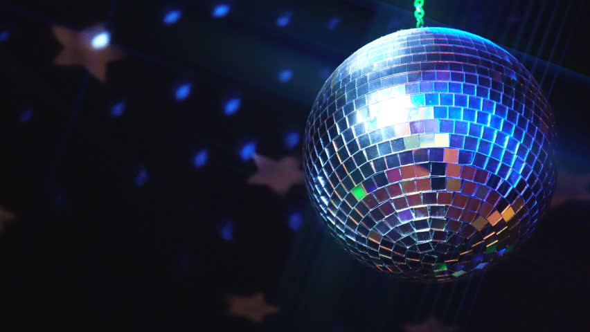 Rotating Sparkling Disco Ball. Concept Stock Footage Video (100% ...