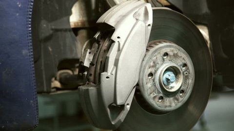 Brake Failure Stock Video Footage 4k And Hd Clips Shutterstock Hand Gloves Makes Replacing Brake Pads On Wheel