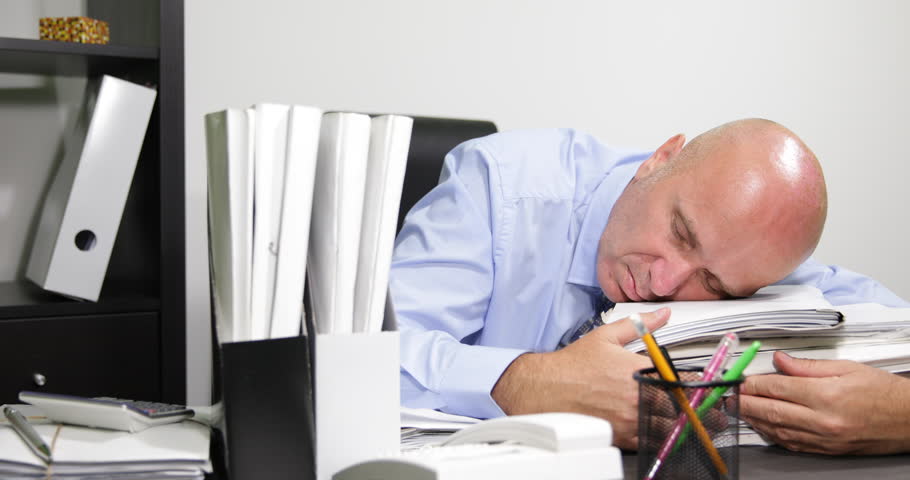 Accountant Falling Asleep Break Time Stock Footage Video 100