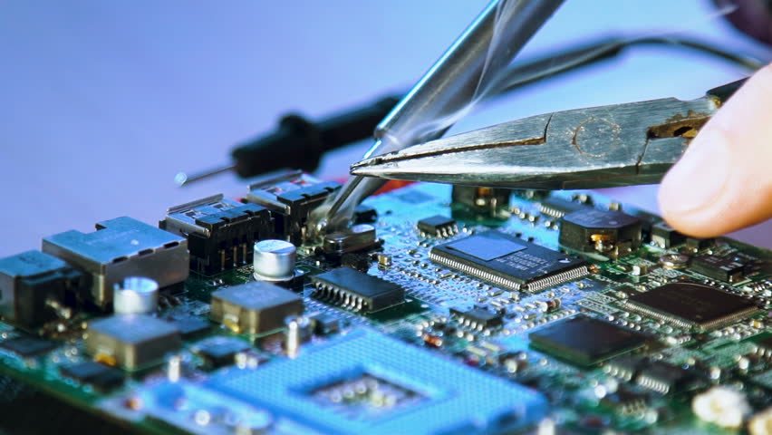 Computer Hardware Engineering Technology Science Stock Footage