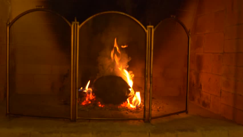 4k00 10close Up 4k Fire And Smoke In The Fireplace Through A Close Up 4k Fire And Smoke In The Fireplace Through A Protective Mesh For