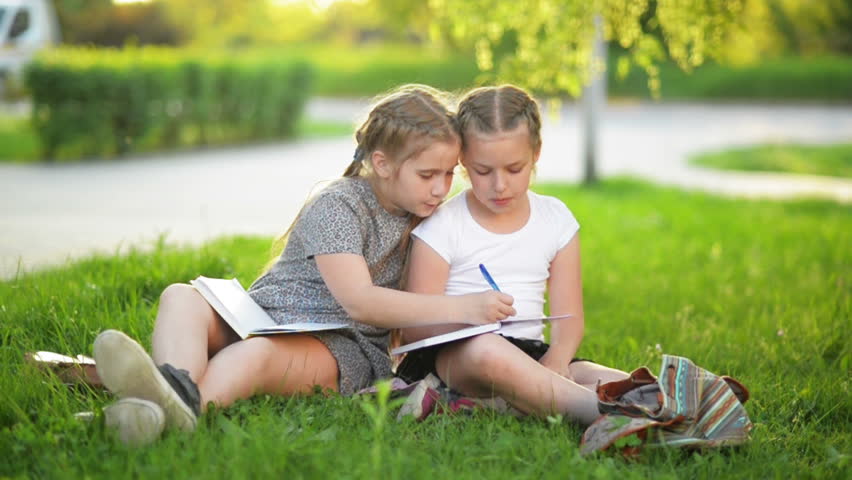 Watch sister sister. Lily Mae getting Naughty doing homework outside in the Park.