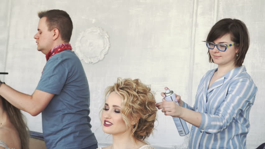 The Stylist Is Making A Stock Footage Video 100 Royalty Free